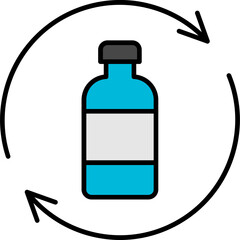 Poster - Bottle Recycling Icon