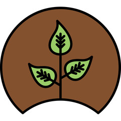 Wall Mural - Eco Sprout Icon