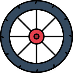 Wall Mural - Wheel Icon