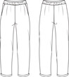 Mens Elasticated Waist Bottom, Pajama Pants, Men's, women, Unisex Fashion Illustration.