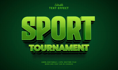 Wall Mural - Sport Tournament Editable Text Effect Style Esport Green Colourful