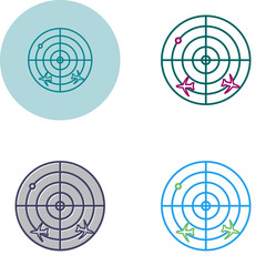 Wall Mural - Radar Screen Vector Icon