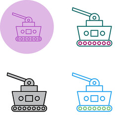 Sticker - Tank Vector Icon