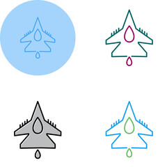 Poster - Fighter Jet Vector Icon