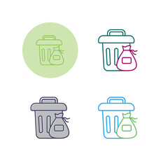 Sticker - Trash Vector Icon