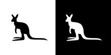 Kangaroo Silhouette Icon. Animal Icon. Black Animal Icon. Silhouette