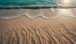 Oasi di Bellezza Naturale- Spiaggia di Sabbia con Onde Azzurre e Luci del Sole dall'Alto