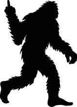Bigfoot Sasquatch Middle Finger SVG Cut File For Cricut And Silhouette, EPS ,Vector, PNG , JPEG, Zip Folder