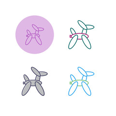 Canvas Print - Balloon Dog Vector Icon