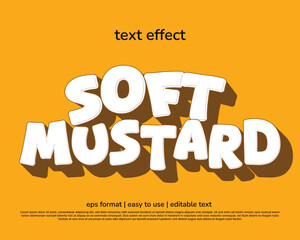 Wall Mural - Text Effect Soft Mustard EPS Ready to Use Mustard Color