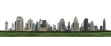 Fototapeta Boho - City view panorama on transparent background
