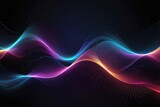 Fototapeta  - Colorful sound waves, abstract background, horizontal composition