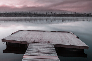 Canvas Print - Pier on the lake