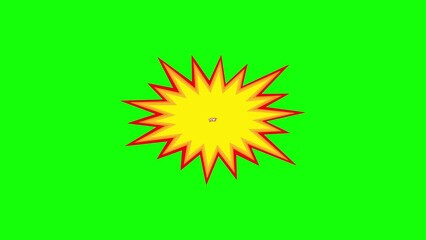 Pow, comic splash bubble text motion graphics