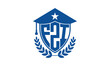 FZI three letter iconic academic logo design vector template. monogram, abstract, school, college, university, graduation cap symbol logo, shield, model, institute, educational, coaching canter, tech