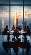 Executives planning business strategy in a modern office , executives, business strategy, modern office.