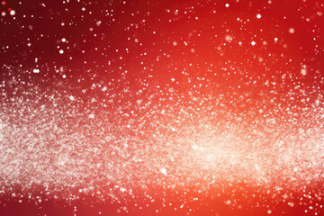 Wall Mural - Red Christmas background with snowflakes and bokeh effect