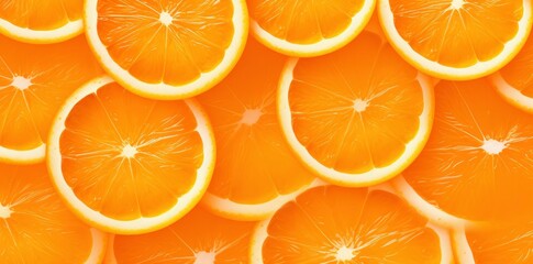 Wall Mural - Orange slices are cut in rings