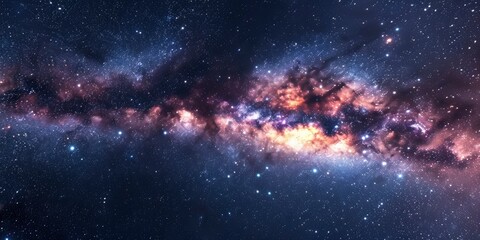 Stars and galaxy outer space sky night universe background.