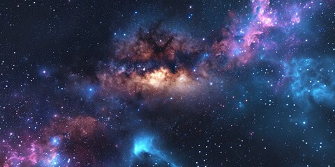 Stars and galaxy outer space sky night universe background.