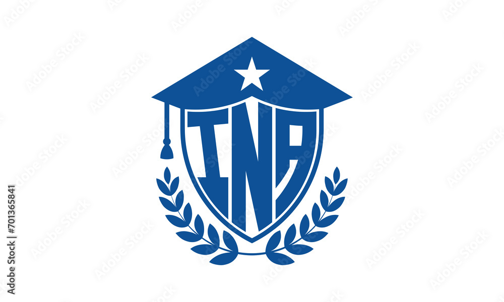 Image vectorielle Stock INA three letter iconic academic logo design ...