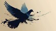 A minimalist graphic featuring the silhouette of a dove in flight, representing peace and unity in remembrance on the Day of Remembrance. [Day of Remembrance