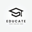 educate logo icon design, vector illustration