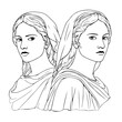Perpetua and Felicity vector illustration