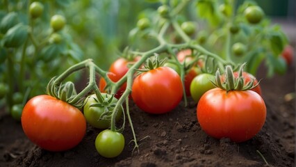 Wall Mural - Growing tomatoes 