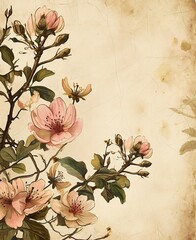 Sticker - background for a letter romantic muted colors