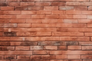 Wall Mural - Peach fuzz color brick wall background in rural room,
