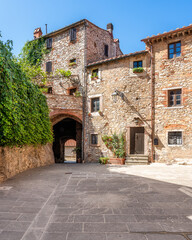 Wall Mural - The beautiful village of Sassetta on a sunny summer day. Province of Livorno, Tuscany, Italy. 