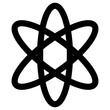 © Simple Glyphs - Atom icon in outline style. Simple chemical symbol vector illustration — pixel-perfect icon.
