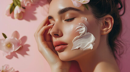 Wall Mural - Skin care advertising, commercial skin care products