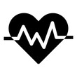 © Simple Glyphs - Heart rate icon in solid style. Simple medical symbol vector illustration — pixel-perfect icon.