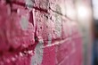 Pink Brick Wall with White Spots Generative AI