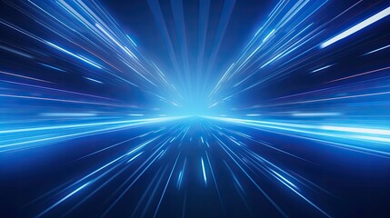Speed light smart modern city and skyscrapers town with neon futuristic technology background, future virtual reality, motion effect, high speed light banner