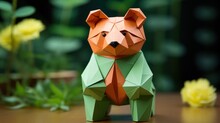 Origami Style Colorfull Happy Cute Teddybear Uhd Wallpaper