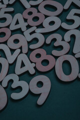 Wall Mural - Background of numbers. from zero to nine. Numbers texture. Finance data concept. Matematic. Seamless pattern with numbers. financial crisis concept. Business success.