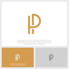 Initial Vector P Logo Design. Initial P Monogram Logo Vector Template.	