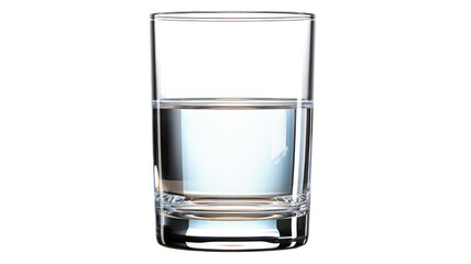 Wall Mural - a transparent glass of water with a transparent background