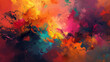 An energetic and vivid abstract digital painting crafted with a graphics tablet and digital painting software