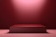 © Tarun - maroon color podium, stage, or dias for product display, exhibition, or photoshoot