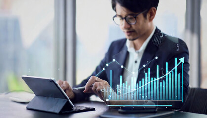 Background information on business finance and investments, global business data analysis concepts. generative ai