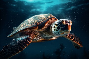 Wall Mural - turtle in the water