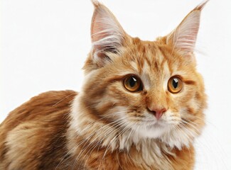 Poster - Orange cat isolated on white background