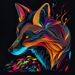 Naklejka na meble fox in the night