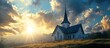 The church in Christian doctrine is the entire Christian religious community or body of Christian believers. Creative Banner. Copyspace image