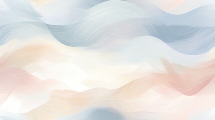 Wall Mural - an abstract background with pastel shades of blue, pink, yellow, and white in the form of wavy waves