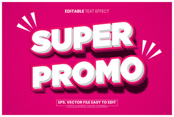 Wall Mural - super promo 3d editable text effect
